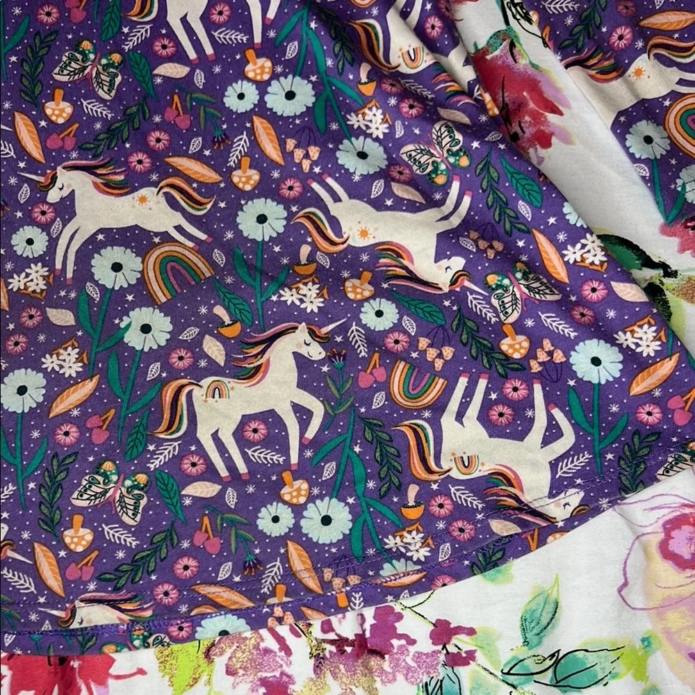 Unicorn Print Purple Dress